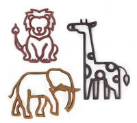 Animali safari - Set di 3 - Fatto a mano nel Regno Unito Nursery Decor per neonati e ragazze