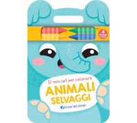 Animali selvaggi. Il mio set per colorare. Ediz. a colori. Con 4 pastelli a cera