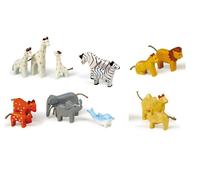 Animali selvaggi in legno (set di 14, vedi fotografia)