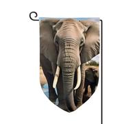 Animali selvatici africani Stampe di elefanti Bandiere da giardino primaverile 12 pollici x 18 pollici Bandiera da giardino per cortile Bandiera da giardino autunnale Bandiera per decorazioni per este