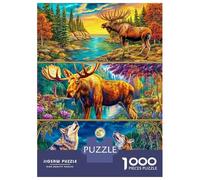 Animali selvatici Puzzle 1000 Pezzi, Jigsaw Puzzle Ad Alta Difficoltà Regali Per Adulti E Adolescenti, Home Giochi 70x50cm/1000pcs