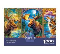 Animali selvatici Puzzle 1000 Pezzi, Jigsaw Puzzle Difficili Per Adulti E Ragazzi Dai 14 Anni in Su, Home Giochi Puzzle 38x26cm/1000pcs