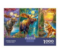 Animali selvatici Puzzle 1000 Pezzi, Jigsaw Puzzle Per Adulti E Ragazzi Dai 14 Anni in Su, Giochi Stimolanti Per Tutta La Famiglia 52x38cm/1000pcs