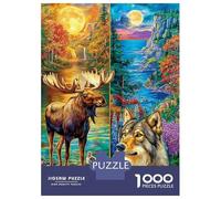 Animali selvatici Puzzle 1000 Pezzi, Jigsaw Puzzle Per Adulti E Ragazzi Dai 14 Anni in Su, Giochi Stimolanti Per Tutta La Famiglia 70x50cm/1000pcs