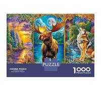 Animali selvatici Puzzle 1000 Pezzi, Jigsaw Puzzle Per Adulti E Ragazzi Dai 14 Anni in Su, Giochi Stimolanti Per Tutta La Famiglia 70x50cm/1000pcs