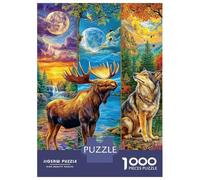Animali selvatici Puzzle 1000 Pezzi, Jigsaw Puzzle Per Adulti E Ragazzi Dai 14 Anni in Su, Gioco Di Puzzle 52x38cm/1000pcs