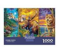Animali selvatici Puzzle 1000 Pezzi - Jigsaw Puzzle Regali Per Adulti E Bambini, Gioco Di Sfida Intellettuale, 70x50cm/1000pcs