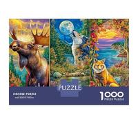 Animali selvatici Puzzle 1000 Pezzi - Jigsaw Puzzle Regali Per Adulti E Bambini, Gioco Di Sfida Intellettuale, 70x50cm/1000pcs
