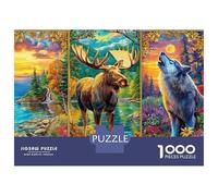 Animali selvatici Puzzle 1000 Pezzi - Jigsaw Puzzle Regali Per Adulti E Bambini, Gioco Di Sfida Intellettuale, 52x38cm/1000pcs