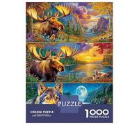 Animali selvatici Puzzle 1000 Pezzi - Jigsaw Puzzle Regali Per Adulti E Bambini, Gioco Di Sfida Intellettuale, 38x26cm/1000pcs