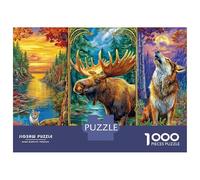 Animali selvatici Puzzle 1000 Pezzi - Jigsaw Puzzle Regali Per Adulti E Bambini, Gioco Di Sfida Intellettuale, 38x26cm/1000pcs