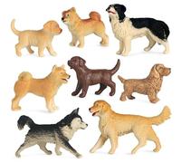 Animali Statiche in Plastica, Mini cani (set da 8) | Dettagli scolpiti, Piccoli cattoli, Feste di compleanno, Per acquirenti regali
