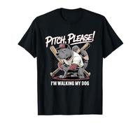Animali umoristici Pitch Please I'm Walking My Dog Funny Baseball Maglietta