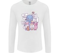 Animali Vegetariani Vegan Uomo Manica Lunga T-Shirt