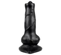 Compagno Fedele - Dildo Canino con Testicoli - 12cm (nero)
