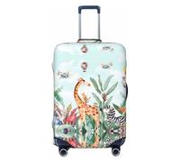 Animals-1 - Copribagagli da viaggio, elastico, per valigie, 45-81 cm, Nero , L