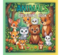 ANIMALS: A simple and easy colouring book for kids and adults, animals, forest, butterfly