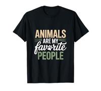 Animals Are My Favorite People - Minimal Paw Print Citazione Maglietta