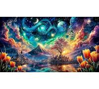 Animals-at-Tea-Party Puzzle da 1000 pezzi per la famiglia Giochi stimolanti e intellettuali Decorazione 75x50cm/1000pcs