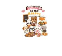 Animals at the Bakery: 30 Cute Bakery Adventures Coloring Book Adorable Animal Bakers, Bread