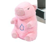 Animals Capybara, Breathing Stuffed, 11.02 inches Soothing Heartbeat Sleep Buddy, Adorable Compact Plush Music and Light, Breathing Otter Toy for Children Kids Boys Girls