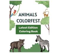 Animals Colorfest: Gorgeous Animal Coloring Book for Adults: Large Print, Single-Sided (8.5x11 in) | 25 Fun Coloring Pages