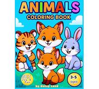 Animals Coloring Book for Kids and Adults: 50 Easy to Color Animal Images for Relaxation and Learning