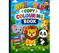 Animals copy colouring book