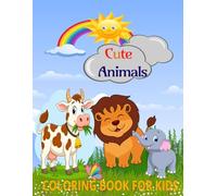 Animals Cute and Funny: Easy coloring book for Kids and Adults
