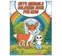 Animals cute & funny: Bold and easy coloring book for kids and adults