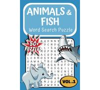 Animals & Fish Word Search Puzzle Book: Word Searches with Easy-to-Read Print about Animals, Fish, Sea Creatures and More | 6x9 inches, 110 pages | ... Gift for Vacations, Holidays, and Free Times