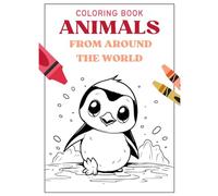 Animals from around the world: kids colouring book