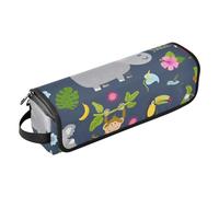 Animals From The Jungle Bradipo, Tigre, Scimmia, Pappagallo, Floreale, Borsa per lo styling dei capelli, con tappetino resistente al calore, borsa organizer portatile per arricciacapelli, piastre,