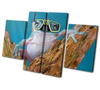 Animals Funny Frog MULTI TELA parete arte foto stampa