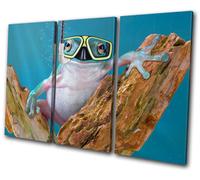 Animals Funny Frog TREBLE TELA parete arte foto stampa