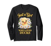 Animals Just A Girl Who Loves Ducks Animals Duck Lover Kids Maglia a Manica