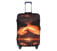 Animals of the African Savannah valigie copre stampe alla moda adatte per uso aziendale e all'aperto, bianco, XL