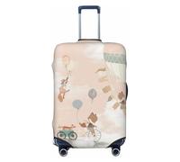 Animals Riding Across The Sky1 - Copribagagli da viaggio elastico, protezione per bagagli da 45,7 a 81,7 cm, Nero , S