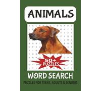 Animals Word Search Puzzle Book: Word Searches with Easy to Read Print about Animals, Domestic Animals and Wild Animals and More l 6x9 inches, 110 ... Gift for Vacations, Holidays and Free Times.
