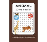 Animals Word Search Puzzle Book: Word Searches with Easy to Read Print about Animals, Zoo, Nature and More | 6x9 inches, 110 pages | 50+ Puzzles ... Gift for Vacation, Holidays and Free Times