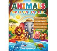 Animals Workbook for Kids: STEAM Activity Book With Smart Learning Interactive Audio Video Lessons e Quiz APP by Julia Portela Board Game Included