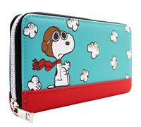 Animation Peanuts Snoopy Asso Volante Sopwith Camel Cuccia Borsa/Portamonete Pochette con Tasca per Monete & Porta Carte, Blu