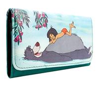 Animation The Jungle Book Baloo Bare Necessities Borsa/Portamonete Tri-Fold con Tasca per Monete & Porta Carte, Verde