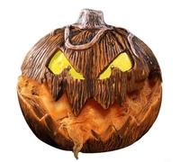 Animatronic - Decorazione a forma di zucca con testa spaventosa che si muove, illumina la lanterna Jack O per casa infestata, prato, statua da giardino e tavolo per feste