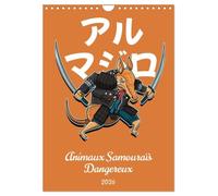Animaux Samouraïs Dangereux (Calendrier mural 2026 DIN A4 horizontal), CALVENDO calendrier mensuel: Explorez la fusion sauvage entre les animaux et ... images captivantes de créatures dangereuses.