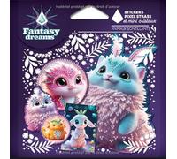 Animaux scintillants: 15 stickers en pixel strass et mini cristaux, 1 coupelle, 1 carré de cire & 1 stylet
