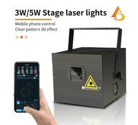 Animazione 3D 1W 2W 3W 4W 5w Scanner di luce laser DJ ILDA DMX Proiettore a fascio Bar Club Discoteca Festa di Natale Spettacolo di nozze Luce