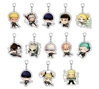 Anime 13Pcs Kaiju Anime no 8 Portachiavi Hibino Kafka Hoshina Soshiro Cartoon Divertente Ciondolo Zaino Portachiavi