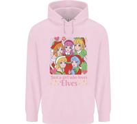 Anime A Girl Who Loves Elves Natale Xmas Uomo Felpa