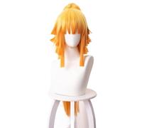 Anime Agatsuma Zenitsu Cosplay Parrucca Lunga Coda di Cavallo Sintetico per Ragazze Donne Festa di Halloween